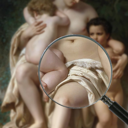 La Prima Discordia Tra Caino E Abele William Bouguereau wbg71 quadro stampato su tela