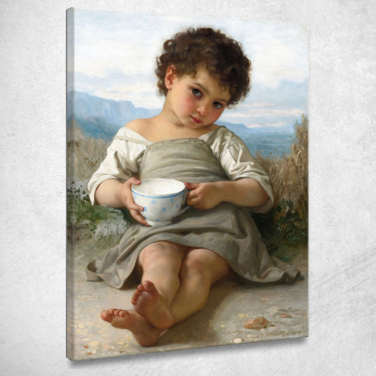 La Tazza Di Latte William Bouguereau wbg74 quadro stampato su tela