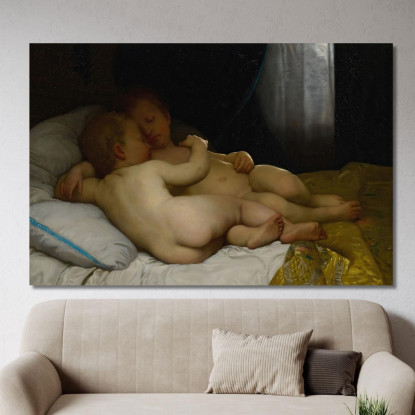 I Bambini Addormentati William Bouguereau wbg96 quadro stampato su tela