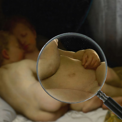 I Bambini Addormentati William Bouguereau wbg96 quadro stampato su tela