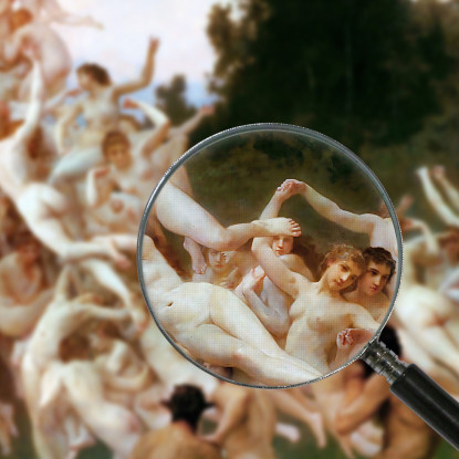 Le Oreades William Bouguereau wbg99 quadro stampato su tela