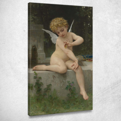 Amore Per La Farfalla William Bouguereau wbg104 quadro stampato su tela