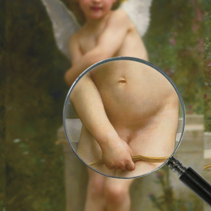 Amore Piqué  William Bouguereau wbg106 quadro stampato su tela