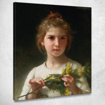 Mimosa William Bouguereau wbg117 quadro stampato su tela