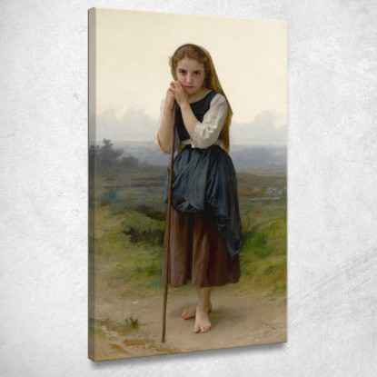 Piccola Pastorella William Bouguereau wbg124 quadro stampato su tela