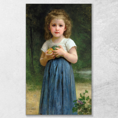 Bambina Che Tiene Le Mele In Mano William Bouguereau wbg125 quadro stampato su tela