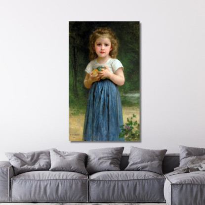 Bambina Che Tiene Le Mele In Mano William Bouguereau wbg125 quadro stampato su tela