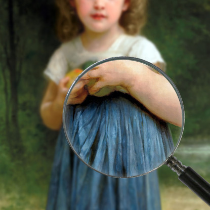 Bambina Che Tiene Le Mele In Mano William Bouguereau wbg125 quadro stampato su tela