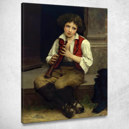 Pifferaro William Bouguereau wbg128 quadro stampato su tela