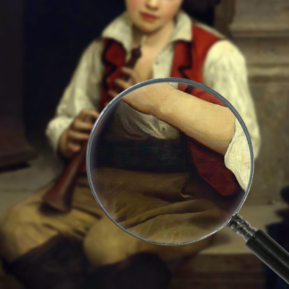 Pifferaro William Bouguereau wbg128 quadro stampato su tela