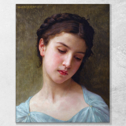 Ritratto Di Giovane Ragazza William Bouguereau wbg131 quadro stampato su tela