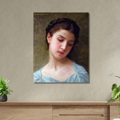 Ritratto Di Giovane Ragazza William Bouguereau wbg131 quadro stampato su tela