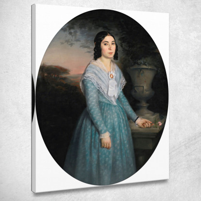 Ritratto Di Marie Célina Brieu William Bouguereau wbg134 quadro stampato su tela