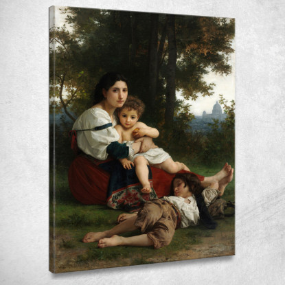 Riposo William Bouguereau wbg138 quadro stampato su tela
