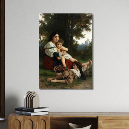 Riposo William Bouguereau wbg138 quadro stampato su tela