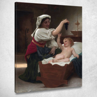 Il Grappolo D'Uva William Bouguereau wbg155 quadro stampato su tela