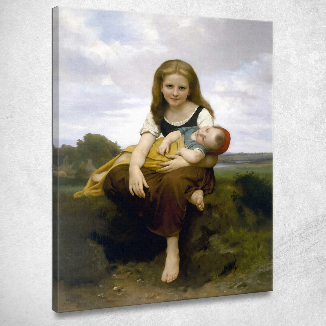 La Sorella Maggiore William Bouguereau wbg158 quadro stampato su tela