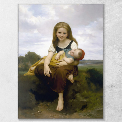 La Sorella Maggiore William Bouguereau wbg158 quadro stampato su tela