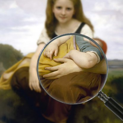 La Sorella Maggiore William Bouguereau wbg158 quadro stampato su tela
