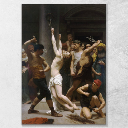 La Flagellazione Di Nostro Signore Gesù Cristo William Bouguereau wbg160 quadro stampato su tela