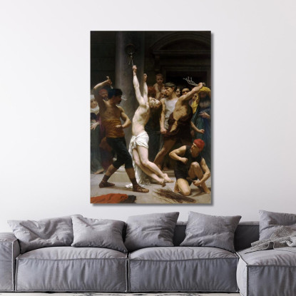 La Flagellazione Di Nostro Signore Gesù Cristo William Bouguereau wbg160 quadro stampato su tela