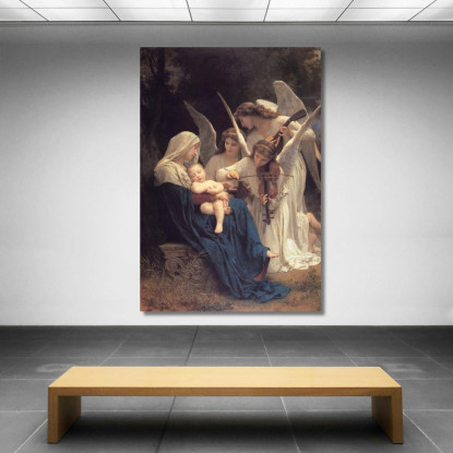 Il Canto Degli Angeli William Bouguereau wbg167 quadro stampato su tela