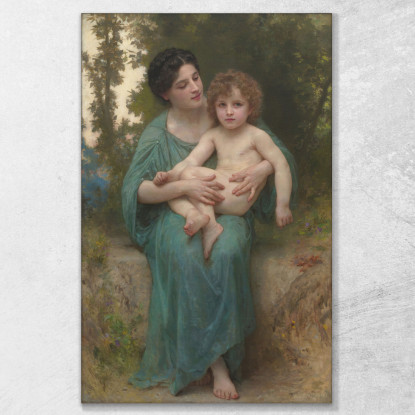 Il Fratello Minore William Bouguereau wbg172 quadro stampato su tela