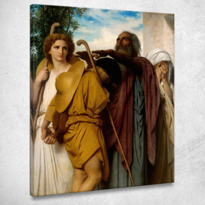 Tobia Dice Addio A Suo Padre William Bouguereau wbg173 quadro stampato su tela