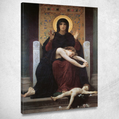 Vergine Consolatrice William Bouguereau wbg178 quadro stampato su tela
