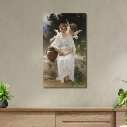 Sussurri D'Amore William Bouguereau wbg180 quadro stampato su tela