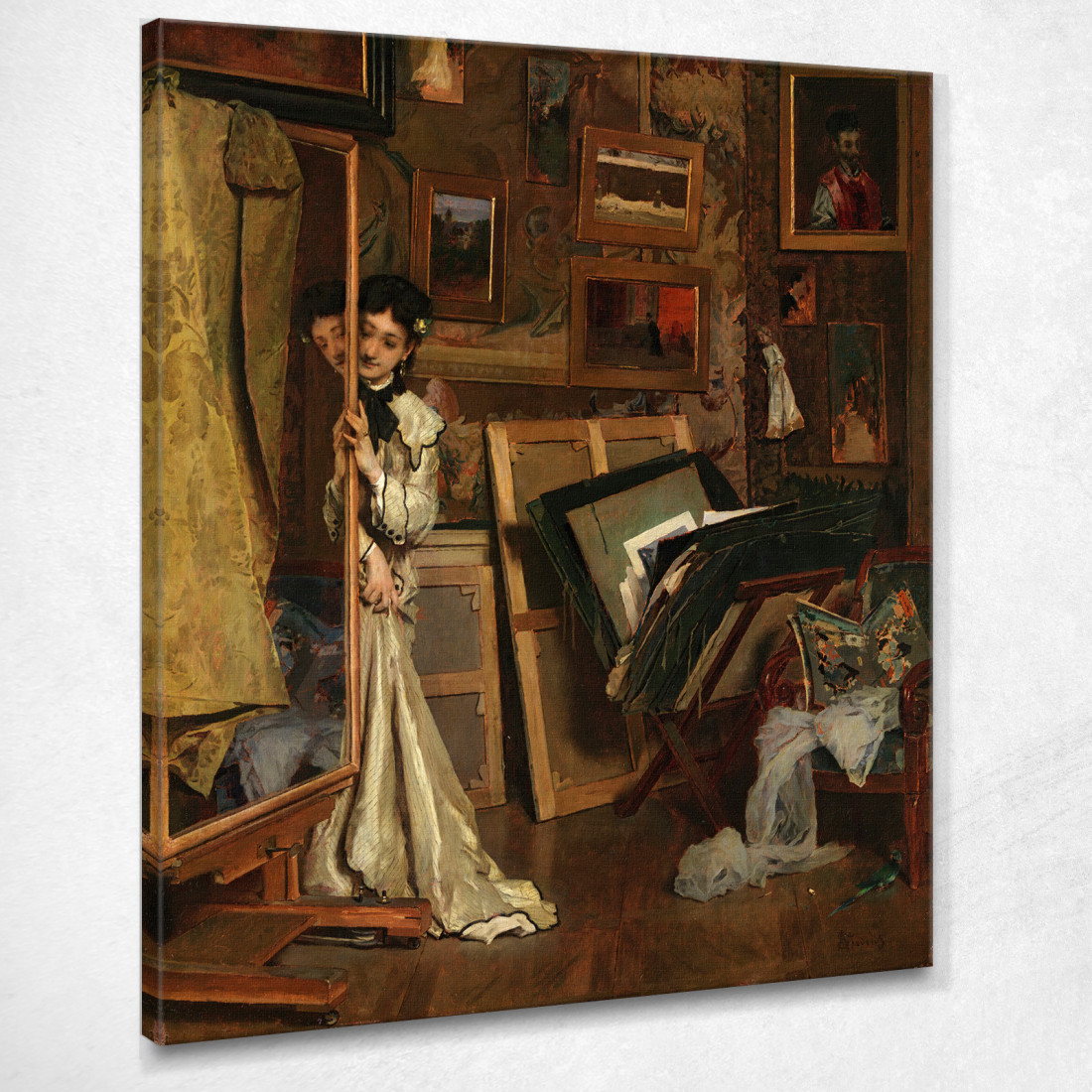 The Psyché My Studio Alfred Stevens canvas print