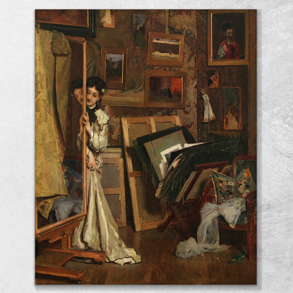 The Psyché My Studio Alfred Stevens canvas print