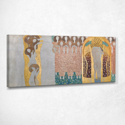 Beethoven Frieze The Arts Paradise Choir And Embrace Panel 8 Right Long Wall Gustav Klimt canvas print