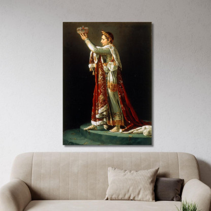 Porträt Von Napoleon Aus Davids Krönung Des Kaisers Und Der Kaiserin Jacques Louis David drucken auf leinwand