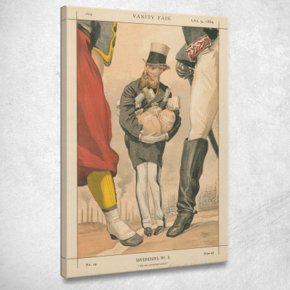 Vanity Fair; Royalty Un Roi Constitutionnel Leopold Ii König Der Belgier 9. Oktober 1869 James Tissot drucken auf leinwand