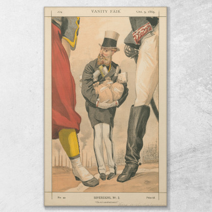 Vanity Fair; Royalty Un Roi Constitutionnel Leopold Ii King Of The Belgians October 9 1869 James Tissot canvas print