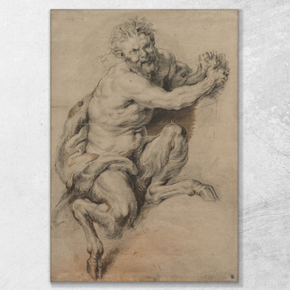 Un Fauno Che Afferra Un Grappolo D'Uva Peter Paul Rubens ppr4 quadro stampato su tela