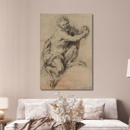 Un Fauno Che Afferra Un Grappolo D'Uva Peter Paul Rubens ppr4 quadro stampato su tela