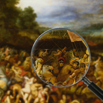 Battaglia Delle Amazzoni Peter Paul Rubens ppr24 quadro stampato su tela