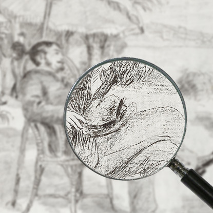 On The Terrace Of A Hotel In Bordighera The Painter Jean Martin Reviews His Bill Pierre-Auguste Renoir canvas print