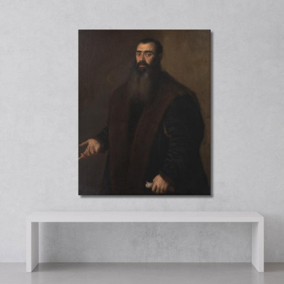 Retrato Del Comerciante Y Coleccionista De Nuremberg Willibald Imhoff El Viejo 1519-1580 Titian Tiziano Vecellio cuadro en lienz