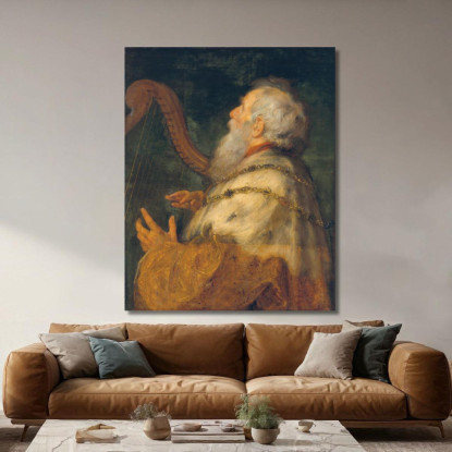 Il Re Davide Che Suona L'Arpa 2 Peter Paul Rubens ppr101 quadro stampato su tela