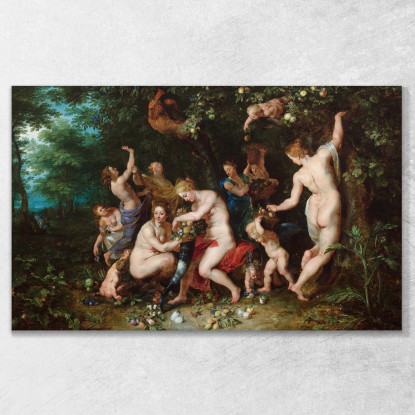 Ninfe Che Riempiono La Cornucopia Peter Paul Rubens ppr124 quadro stampato su tela