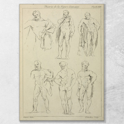 Sei Figure Maschili Peter Paul Rubens ppr173 quadro stampato su tela