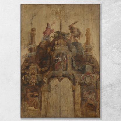 Fronte Dell'Arco Della Zecca Peter Paul Rubens ppr212 quadro stampato su tela