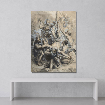 La Crocifissione Dell'Apostolo Pietro Peter Paul Rubens ppr223 quadro stampato su tela