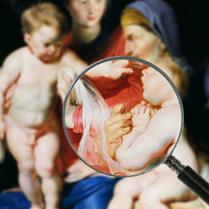 La Sacra Famiglia Con Santa Elisabetta E San Giovanni Battista Peter Paul Rubens ppr247 quadro stampato su tela