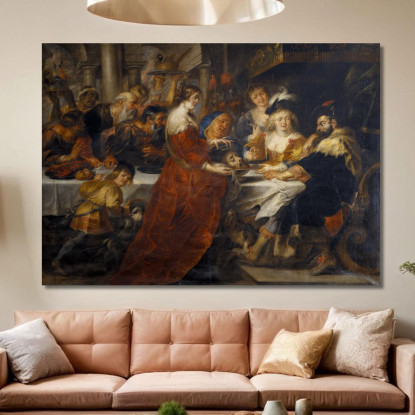 La Fiesta De Herodes. Salomé Llevando La Cabeza De San Juan Bautista En Un Cargador Peter Paul Rubens cuadro en lienzo
