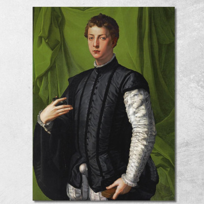 Portrait Of Lodovico Capponi Agnolo Bronzino abz15 quadro stampato su tela