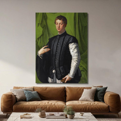 Portrait Of Lodovico Capponi Agnolo Bronzino abz15 quadro stampato su tela